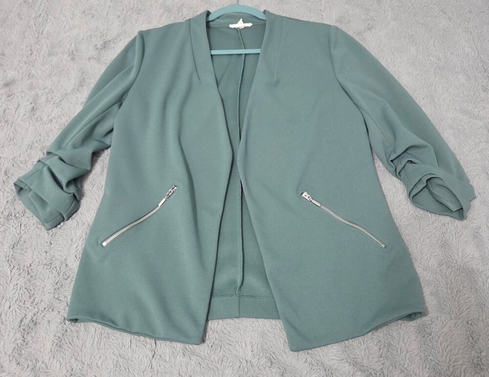 Maurices Sage green Open Front Blazer Jacket Womans Size M